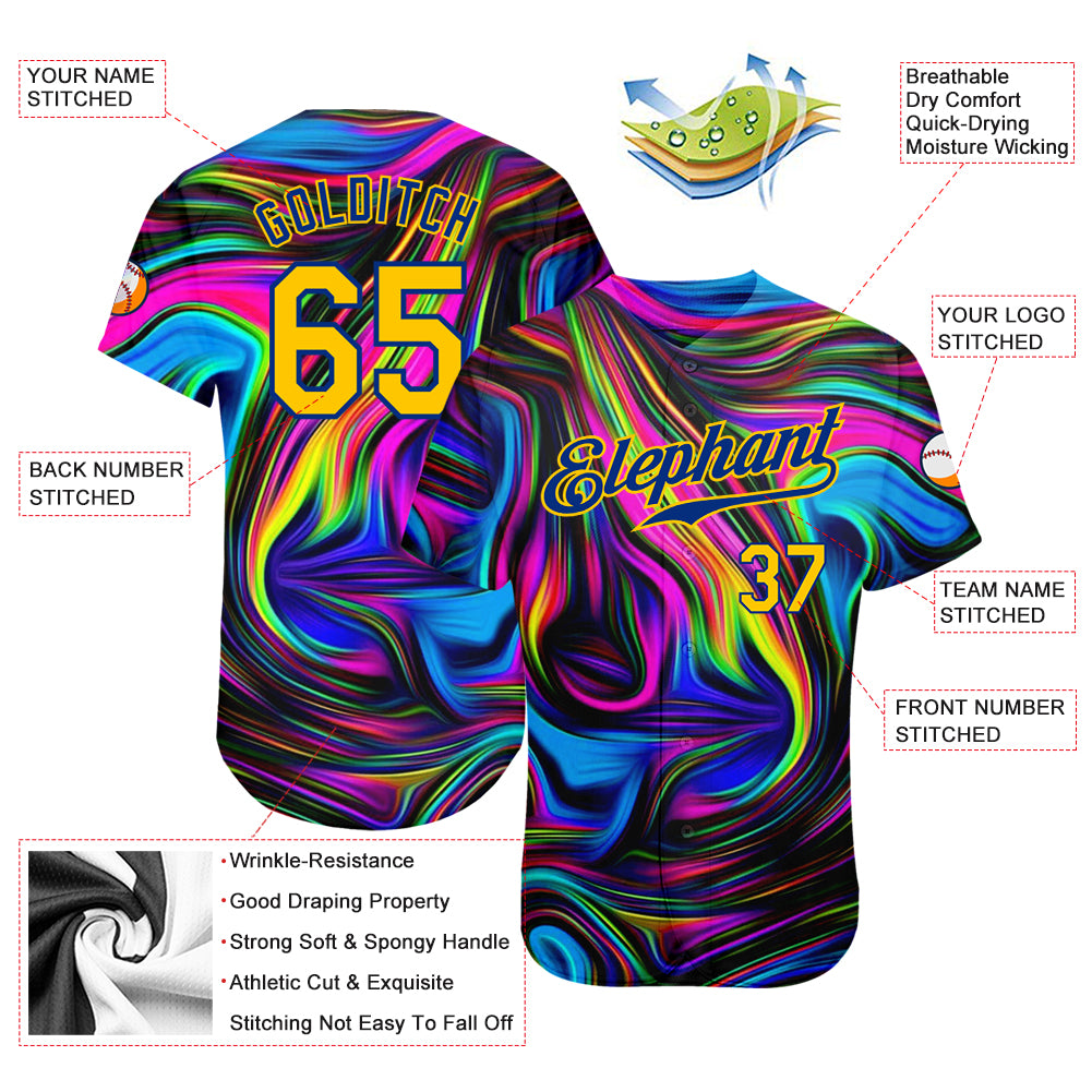 Custom White White-Pink 3D Pattern Design Authentic Baseball Jersey Fast  Shipping – FiitgCustom