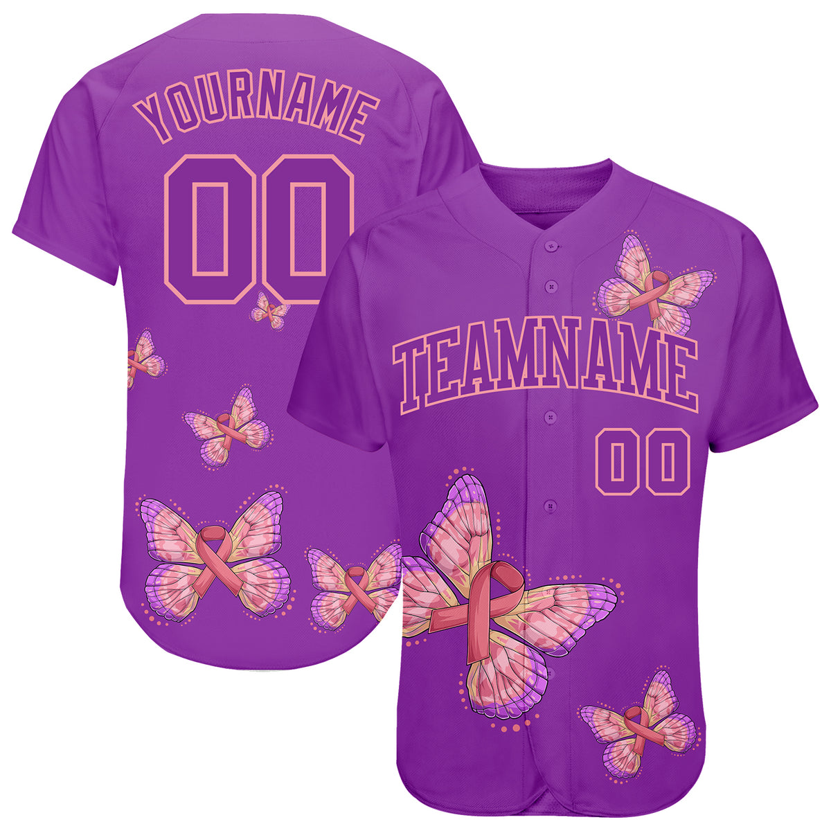 Cheap Custom 3D Pink Ribbon With Angel Wings Breast Cancer Awareness Month  Women Health Care Support Authentic Baseball Jersey Free Shipping –  CustomJerseysPro