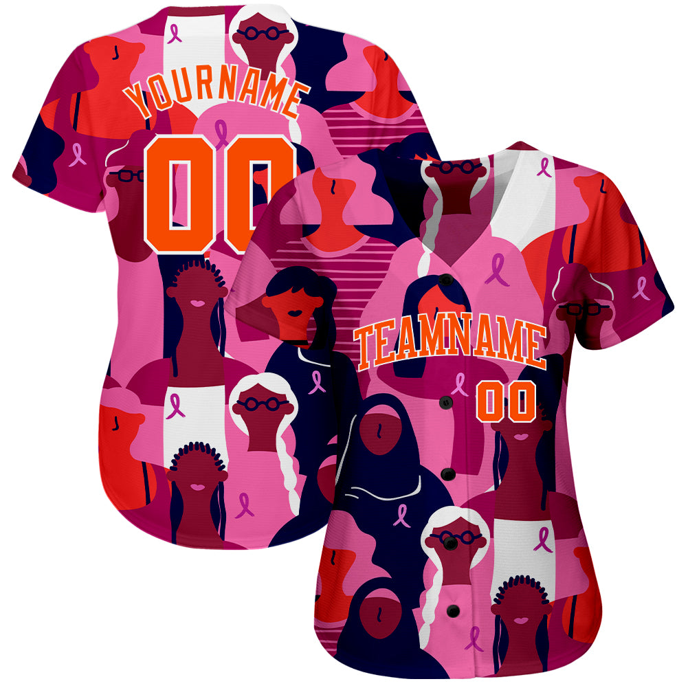 Custom Breast Cancer Jerseys, Pink Ribbon Shirts