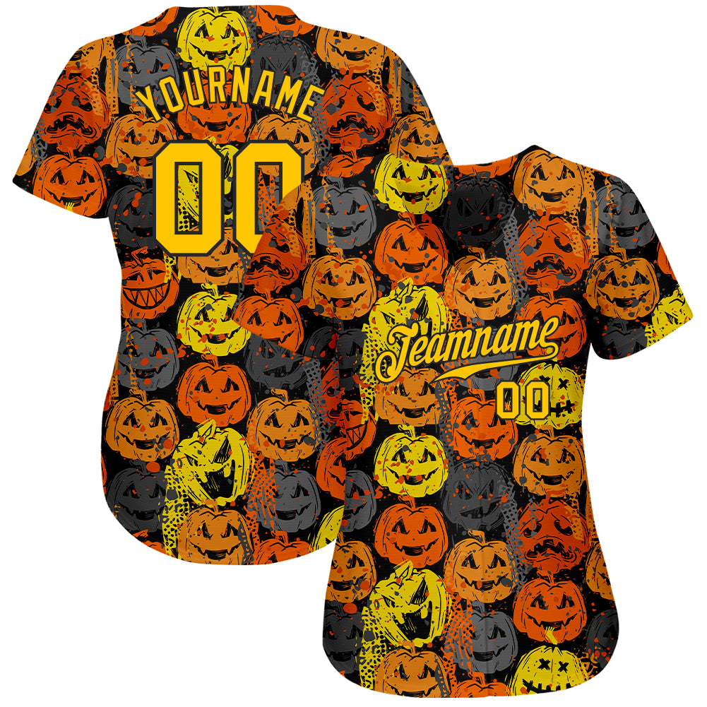 Cheap Custom 3D Pattern Halloween Pumpkins Horror Night Authentic
