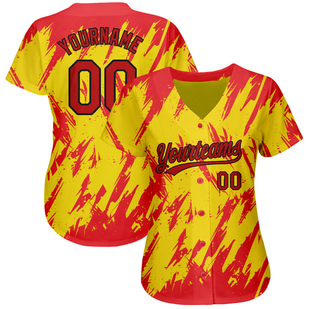 Custom 3D Pattern Softball Jersey Olive Vegas Gold-Camo Salute To