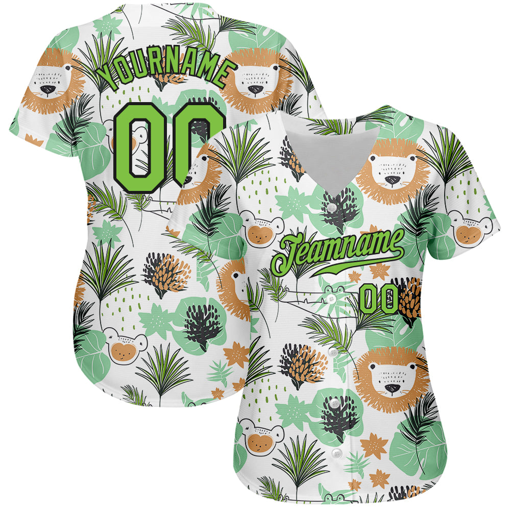 Custom Black Silver 3D Pattern Design Hawaii Palm Trees Authentic Baseball  Jersey Sale – UKSN INC