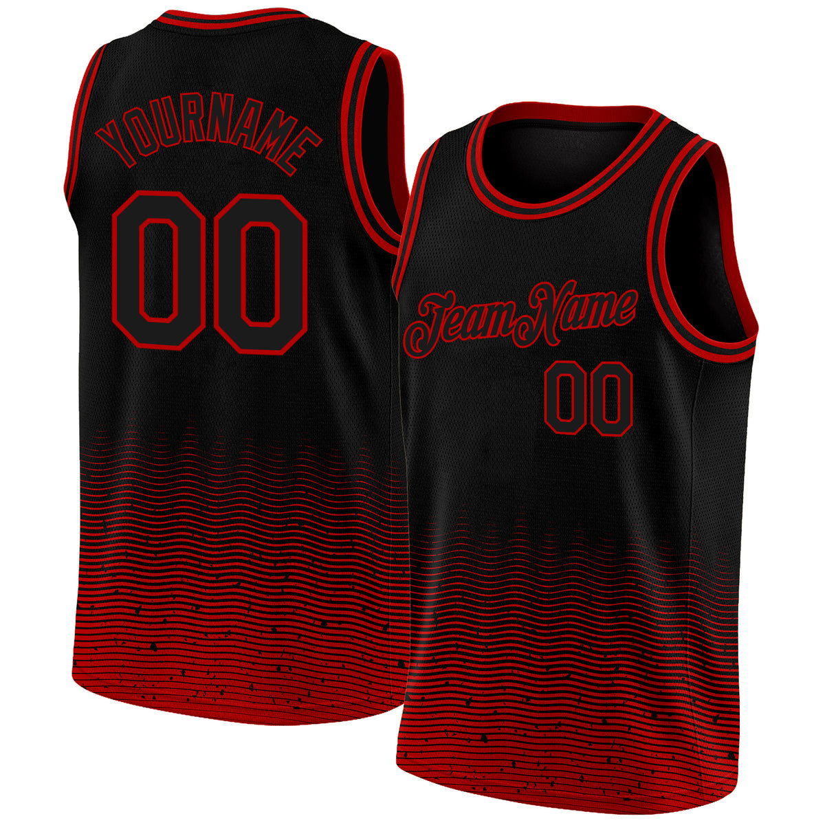 Custom Black Black-Gray Authentic Fade Fashion Basketball Jersey