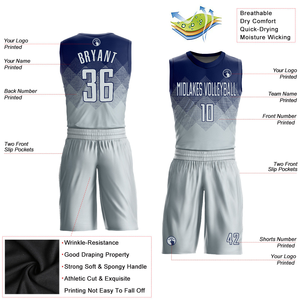 Fashion Custom Round Neck Basketball Jersey Full Sublimation Team