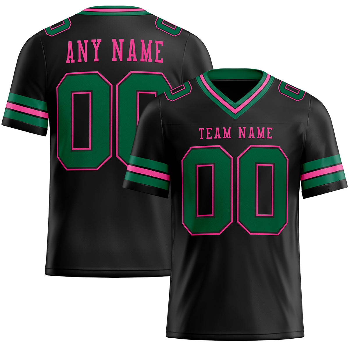 Custom Football Jersey White Pink-Kelly Green Mesh Authentic Men's Size:XL