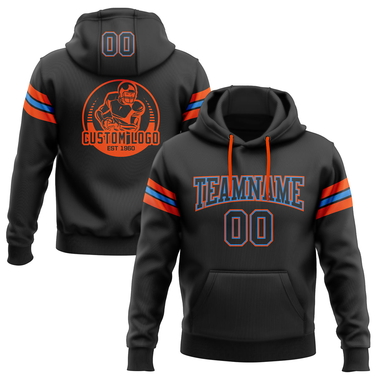 Chicago Bears Custom Name & Number Camo Hoodies Full Over Print