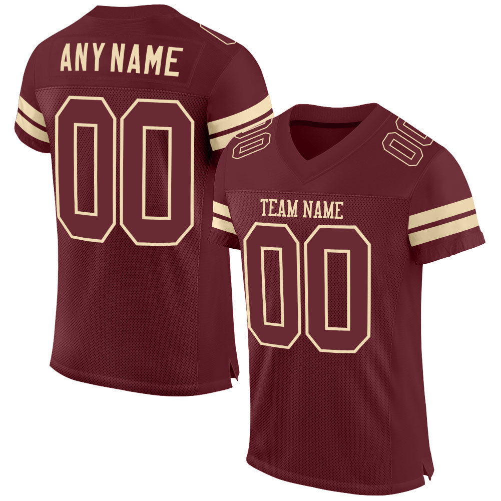 Custom Burgundy White-Light Blue Mesh Authentic Football Jersey Discount