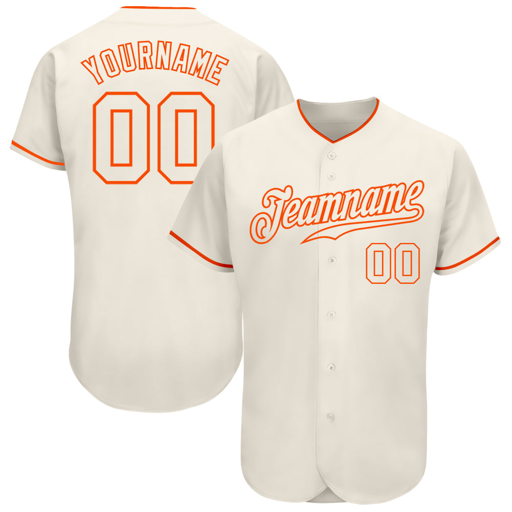 Sale Build Cream Baseball Authentic Orange Jersey Black – CustomJerseysPro