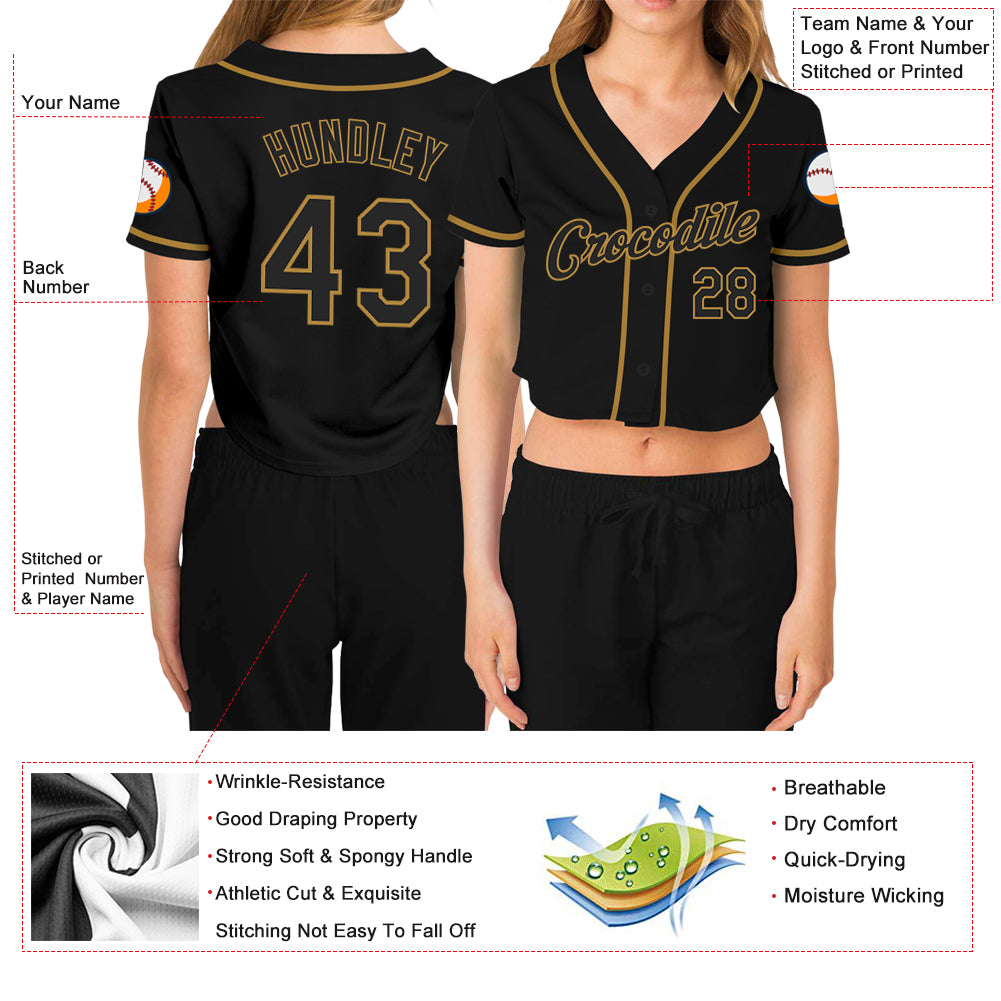 Custom Purple Black Pinstripe Black-Old Gold Authentic Baseball Jersey  Discount