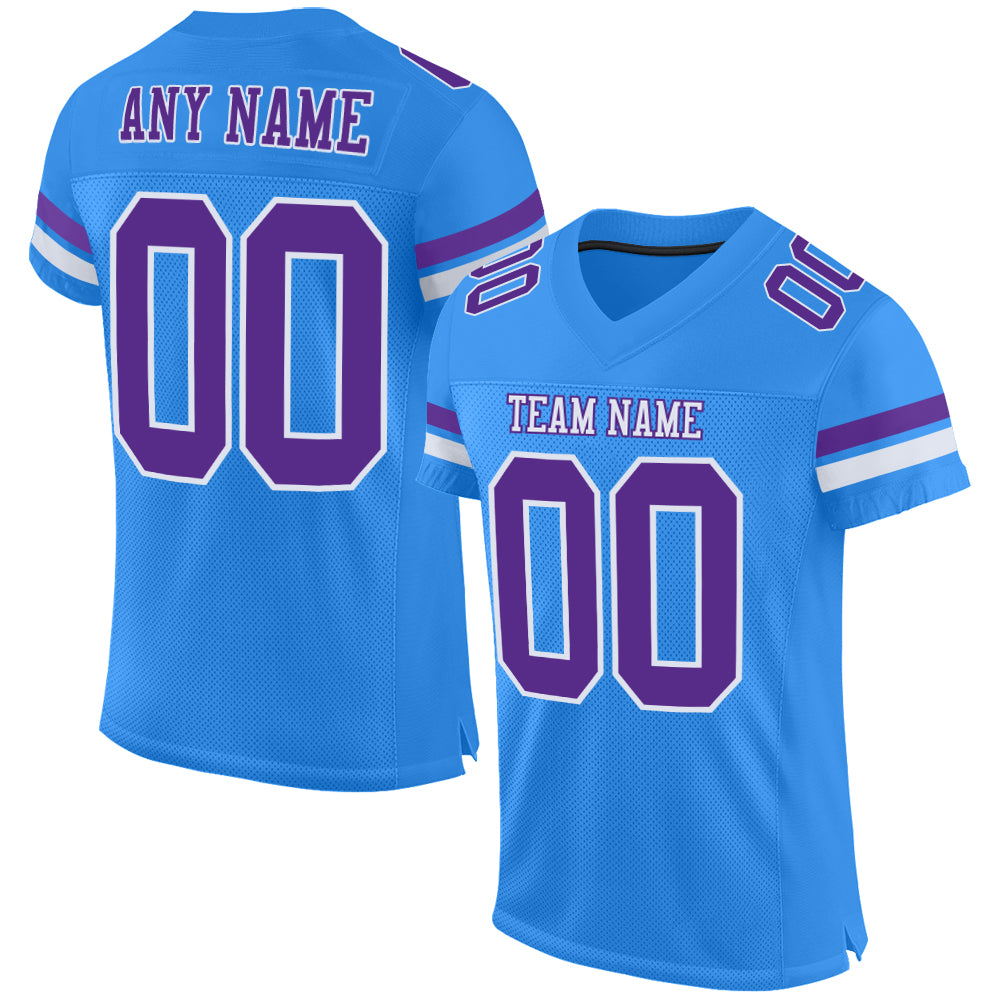 Custom Football Jersey Embroidered Your Names and Numbers – Purple/Black -  Blank Jerseys