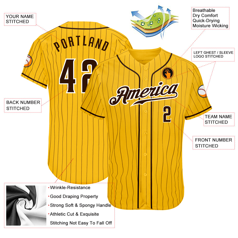 San Diego Padres White and Brown Pinstripe Jersey