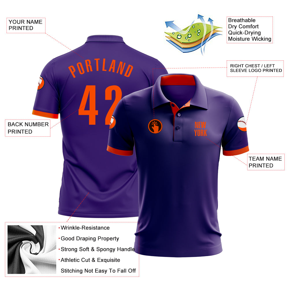 Purple and orange polo shirt hotsell