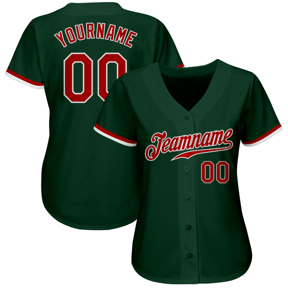 Custom Pink White-Kelly Green Authentic Raglan Sleeves Baseball Jersey  Discount