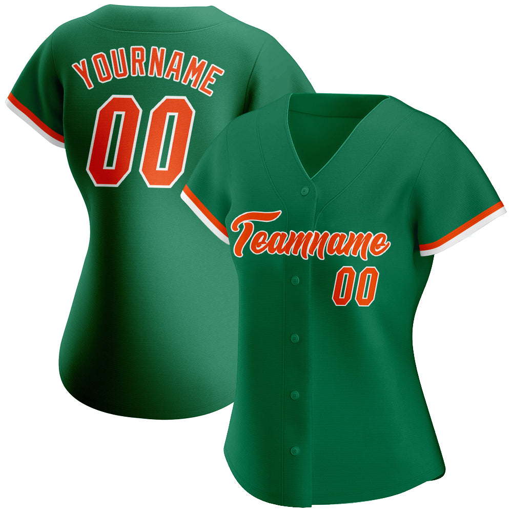 Green and hot sale orange baseball jersey