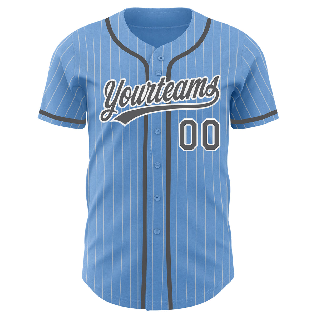 Cheap Custom White Light Blue Pinstripe Light Blue-Steel Gray Authentic  Baseball Jersey Free Shipping – CustomJerseysPro