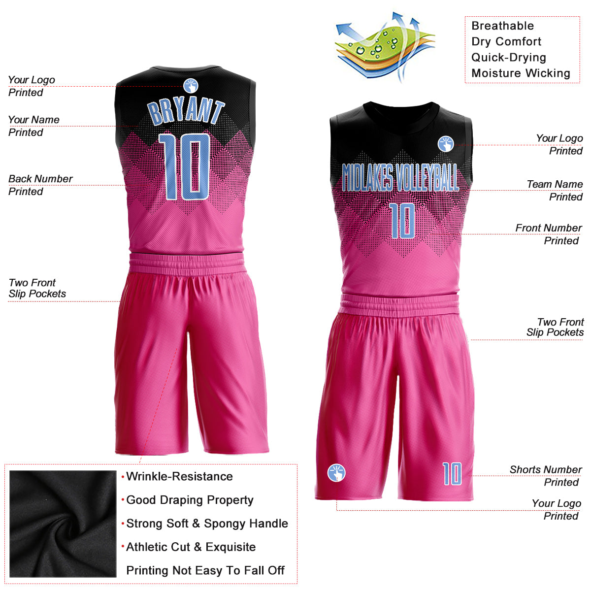 Cheap Custom Pink Brown-White Authentic Throwback Basketball