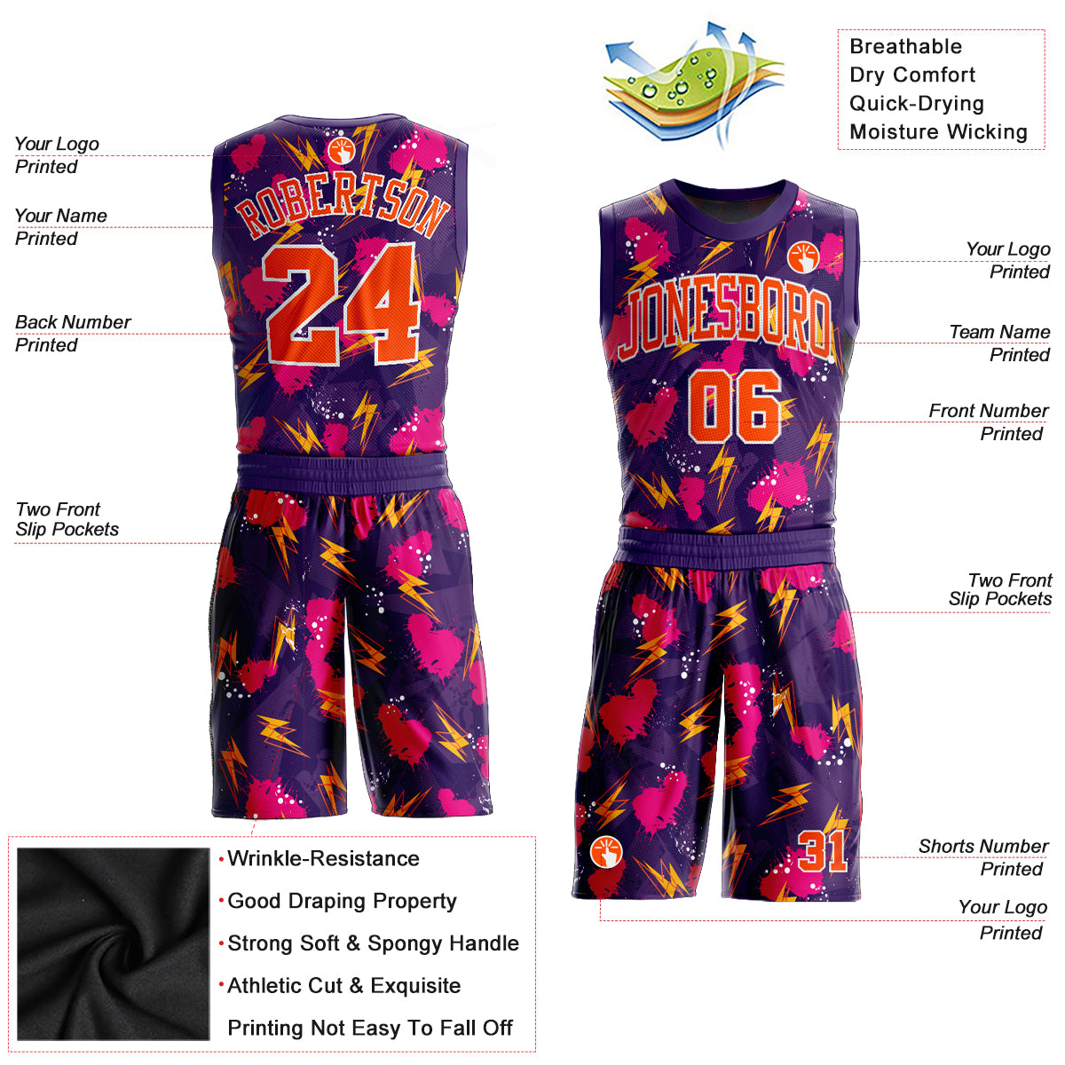 HOOPS SPLASH (SUBLIMATION)PURPLE/YEL/WHT