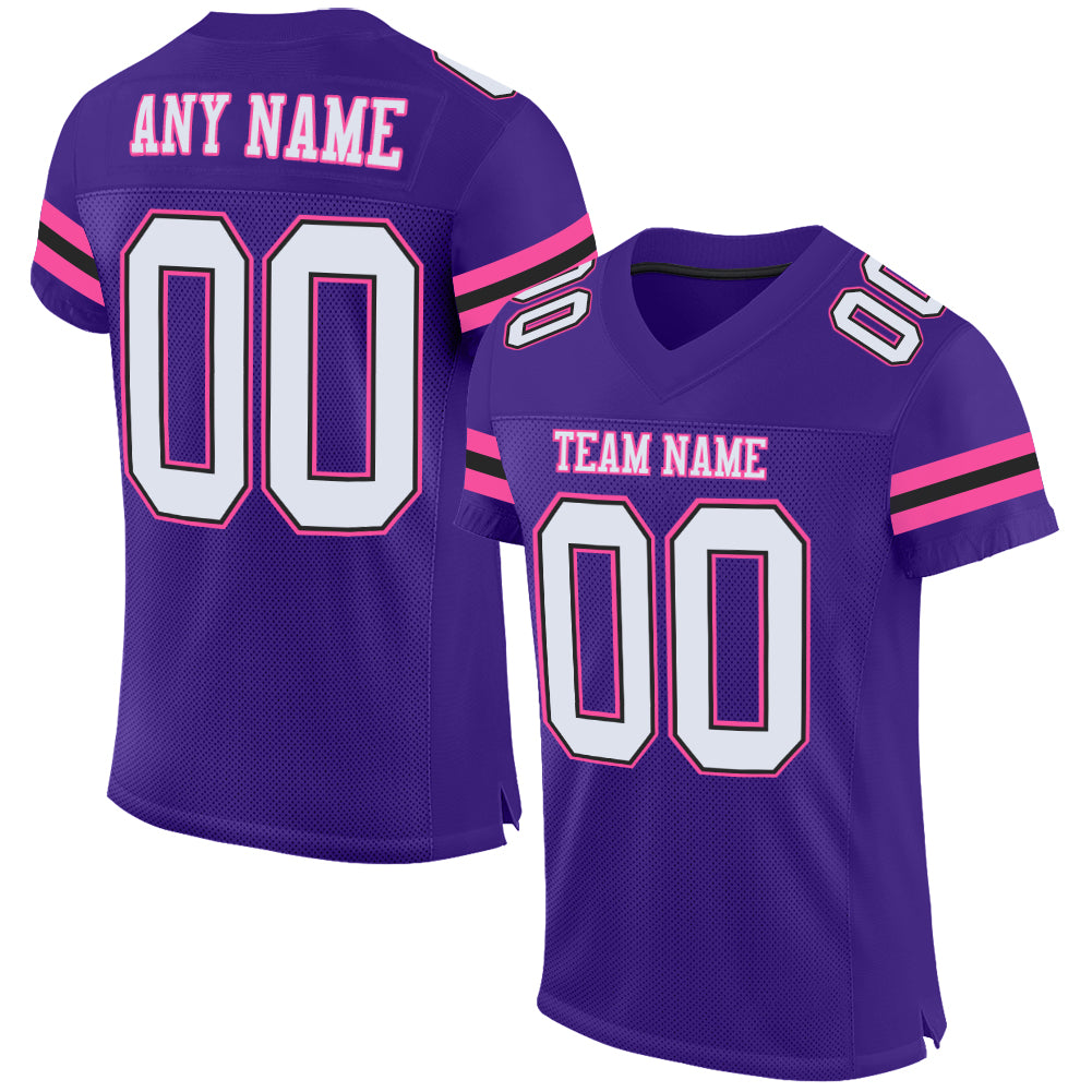 Black and store pink football jersey