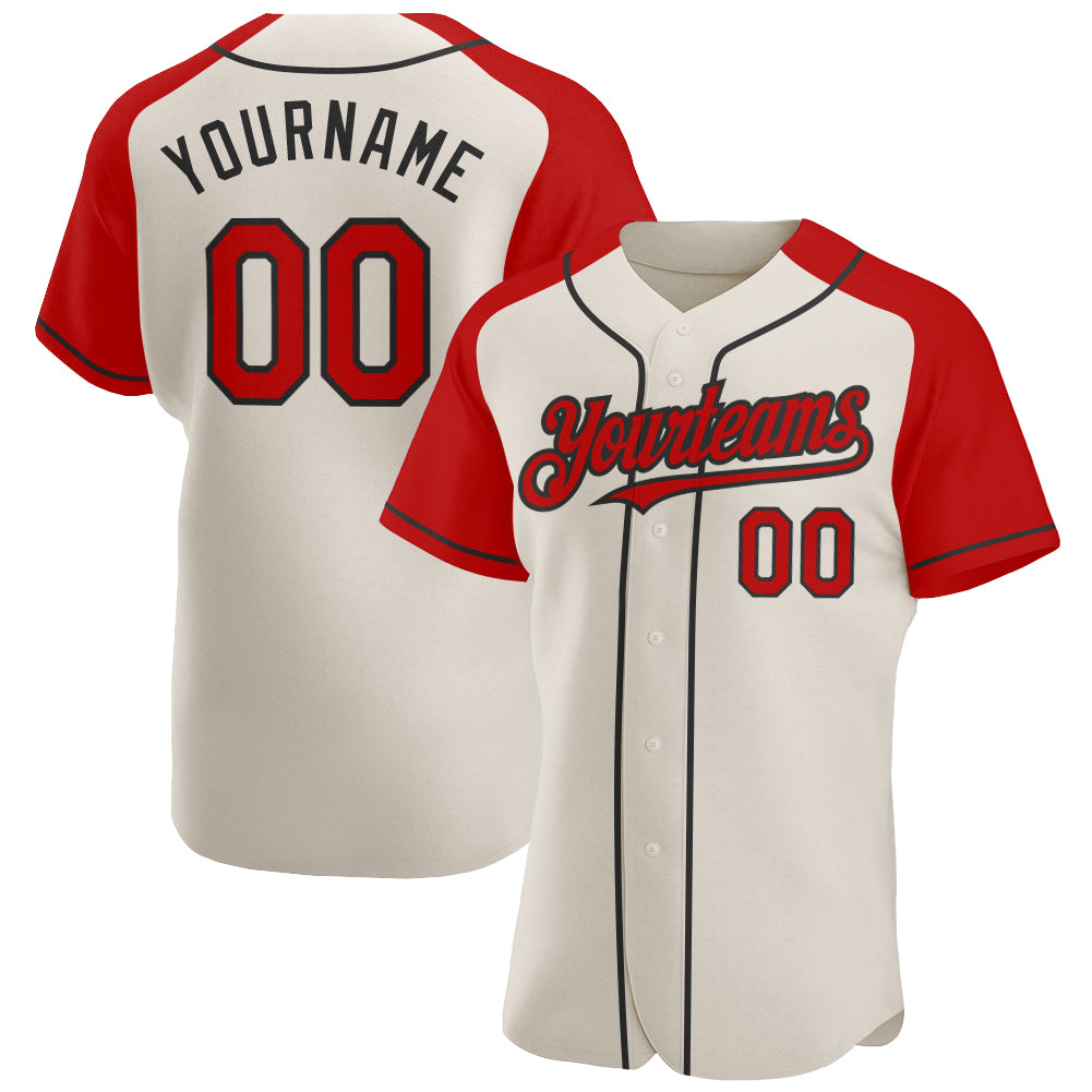 Custom Red Black-White Authentic Baseball Jersey Discount