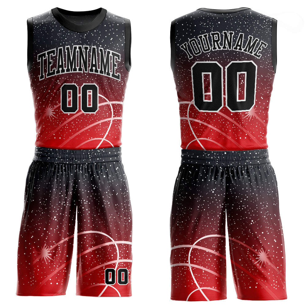 Best Youth Basketball Design Team Training Suit Sublimated Red White  Basketball Jersey