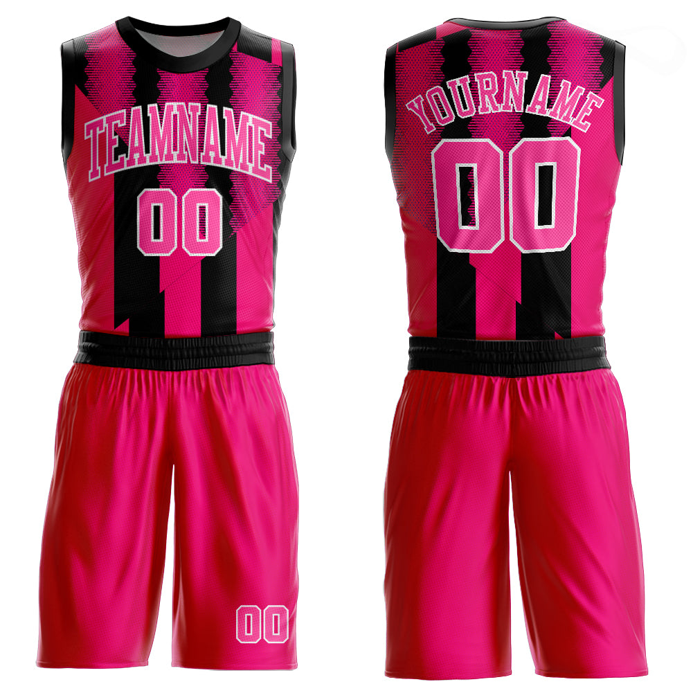 Black Pink-Custom Soccer Jerseys with Shorts Sublimated for School