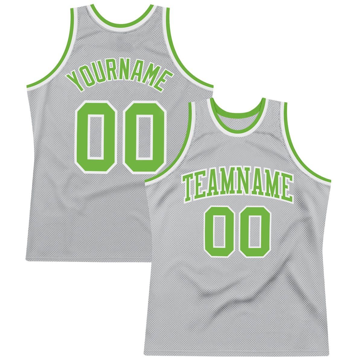 Sale Build White Basketball Authentic Neon Green Throwback Jersey