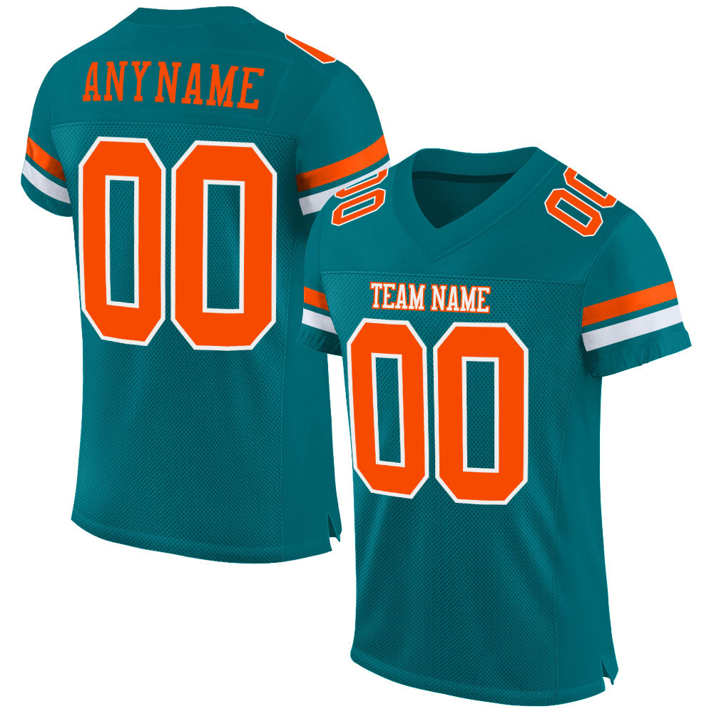 Nike Women's Miami Dolphins Orange and Aqua Football Pride Raglan