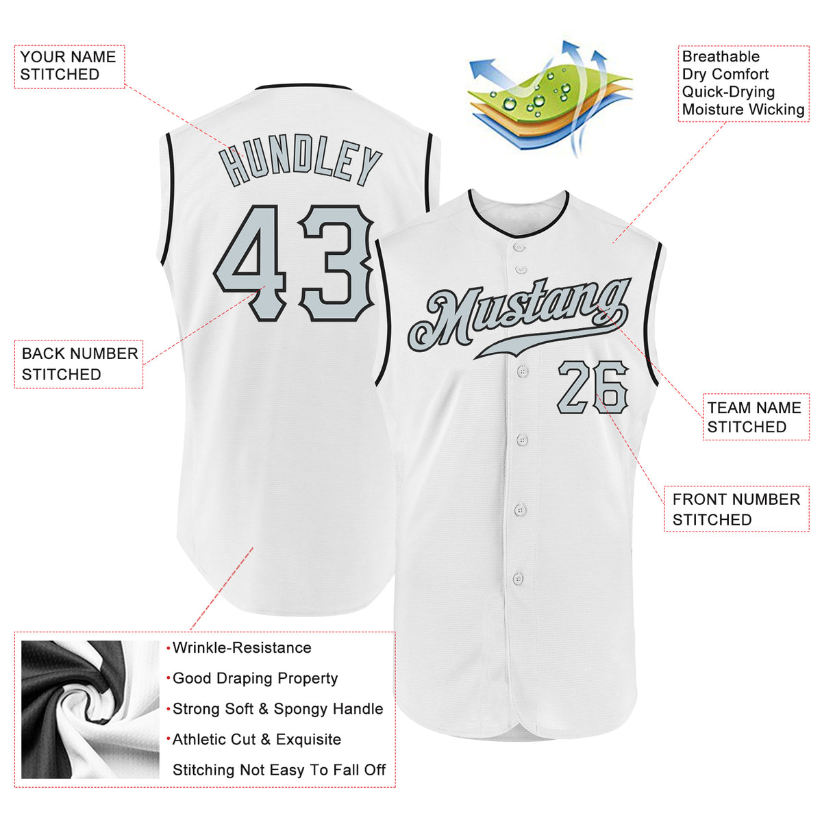 Custom Black Black-White Authentic Sleeveless Baseball Jersey Sale Online –  UKSN INC