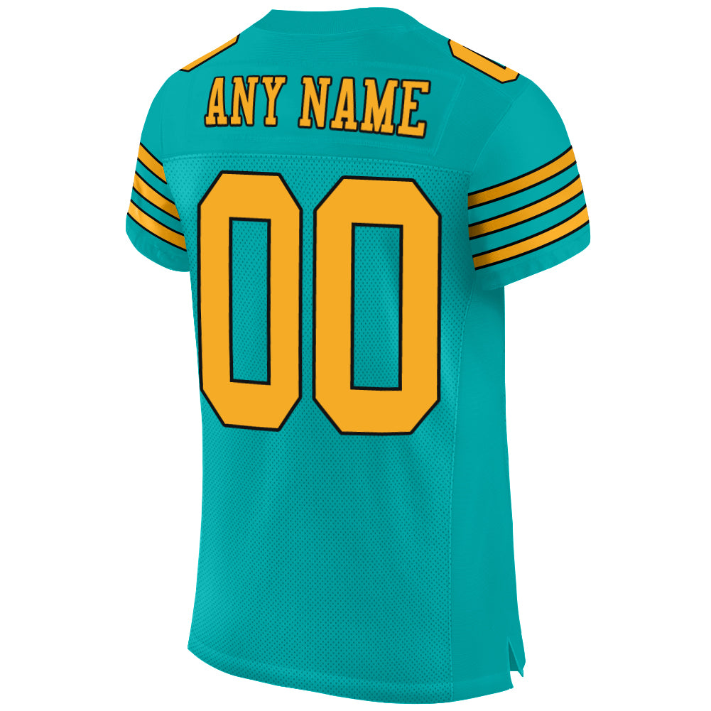 Custom Football Jersey Embroidered Your Names and Numbers – Aqua