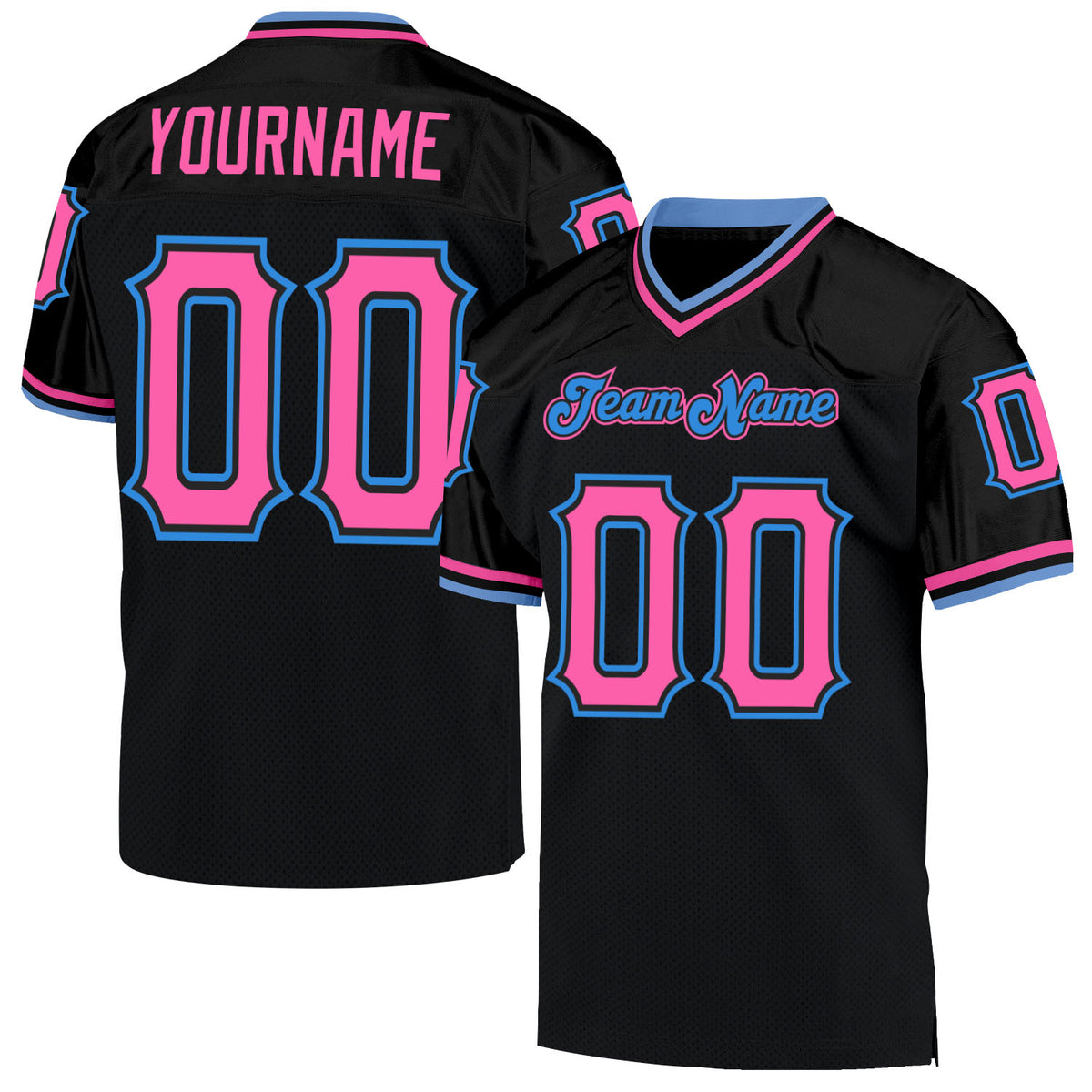 Cheap Custom Black Pink-Powder Blue Authentic Split Fashion