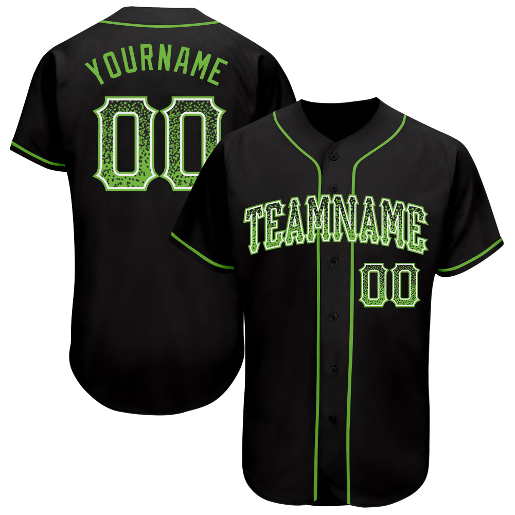 Custom Neon Green Black-White Authentic Drift Fashion Baseball