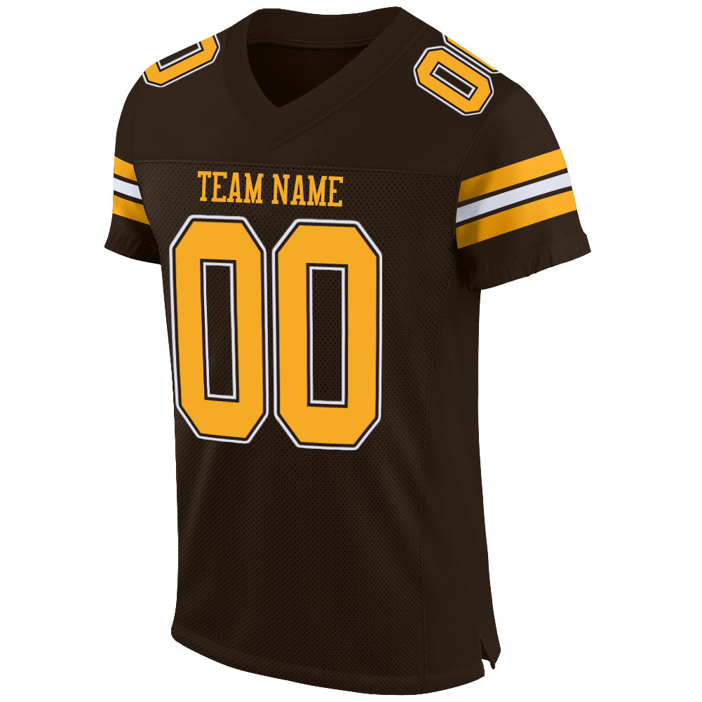 Cheap Custom Orange Orange-Brown Mesh Authentic Football Jersey Free  Shipping – CustomJerseysPro