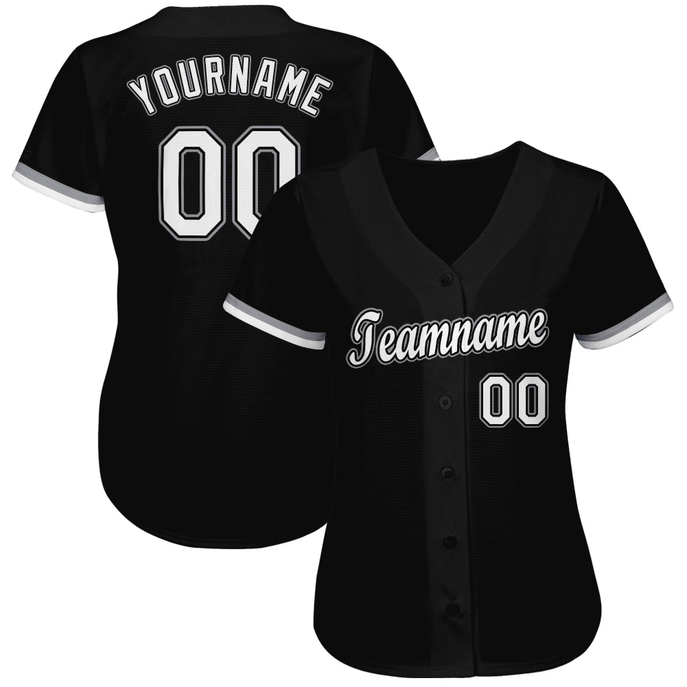  FoxWears Custom Black Gray Button Down Shirt Sport,Baseball  Jerseys for Men Women Adult,Sports Outfits,Graphic Baseball Jersey Shirts  Funny,Personalized Printed or Stitched Name Number