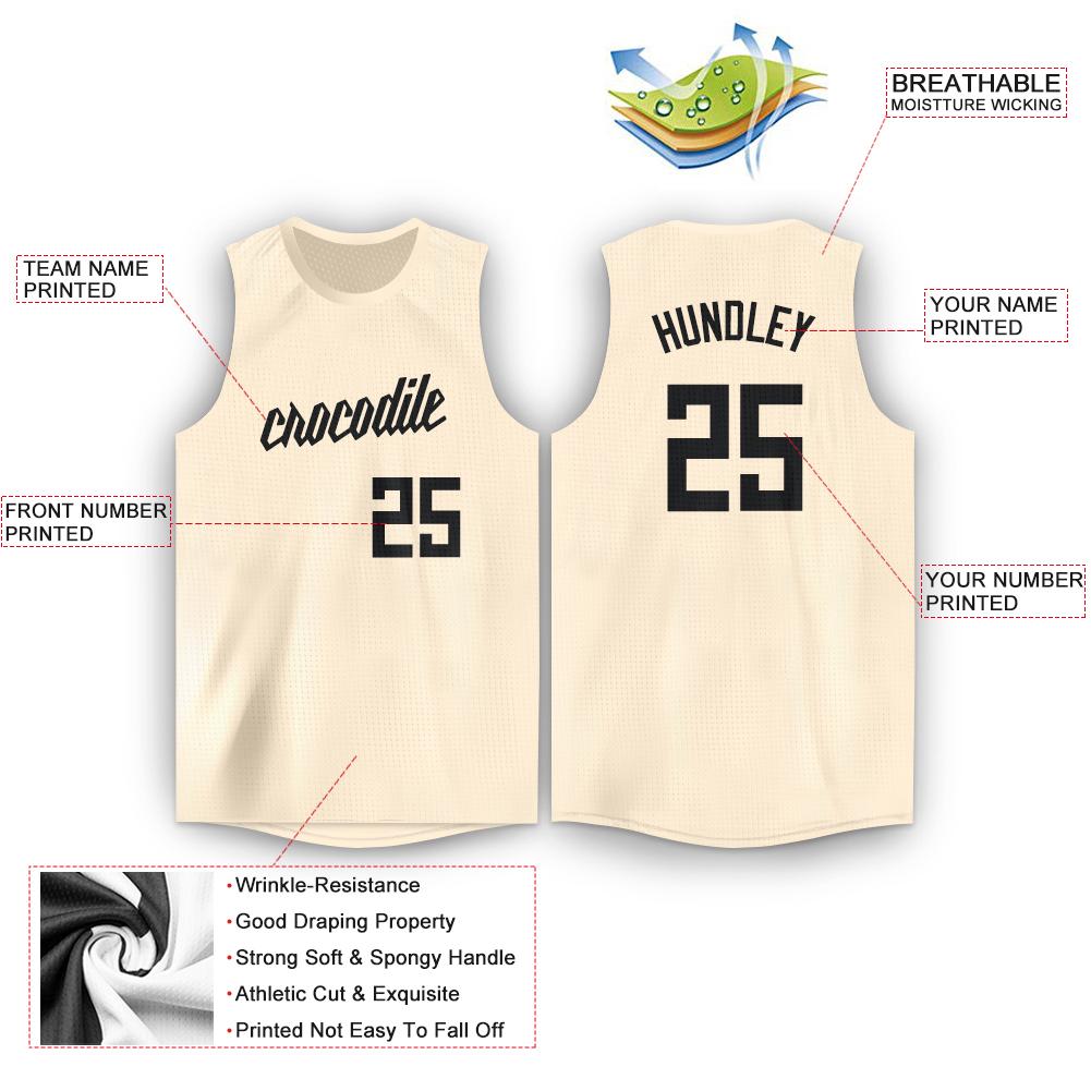 Cheap Custom Cream Black Round Neck Sublimation Basketball Suit Jersey Free  Shipping – CustomJerseysPro