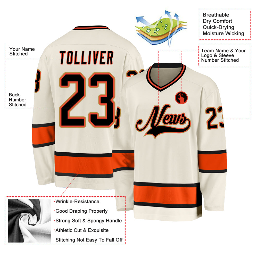 Custom Hockey Jerseys Philadelphia Flyers Jersey Name and Number Black Team Logos Fashion