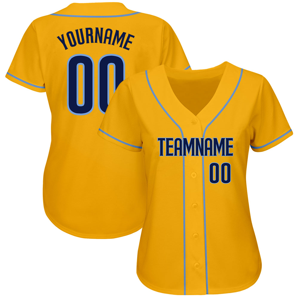 Custom Team Old Gold Baseball Navy Authentic Aqua Jersey Discount