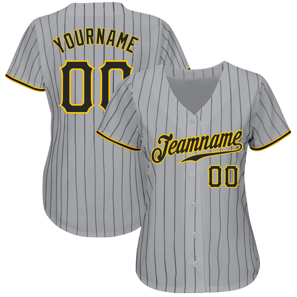  Hardkor Sports Customized Baseball Jersey Adult Pinstripe 6  Button Double Knit with Team Logo : Sports & Outdoors