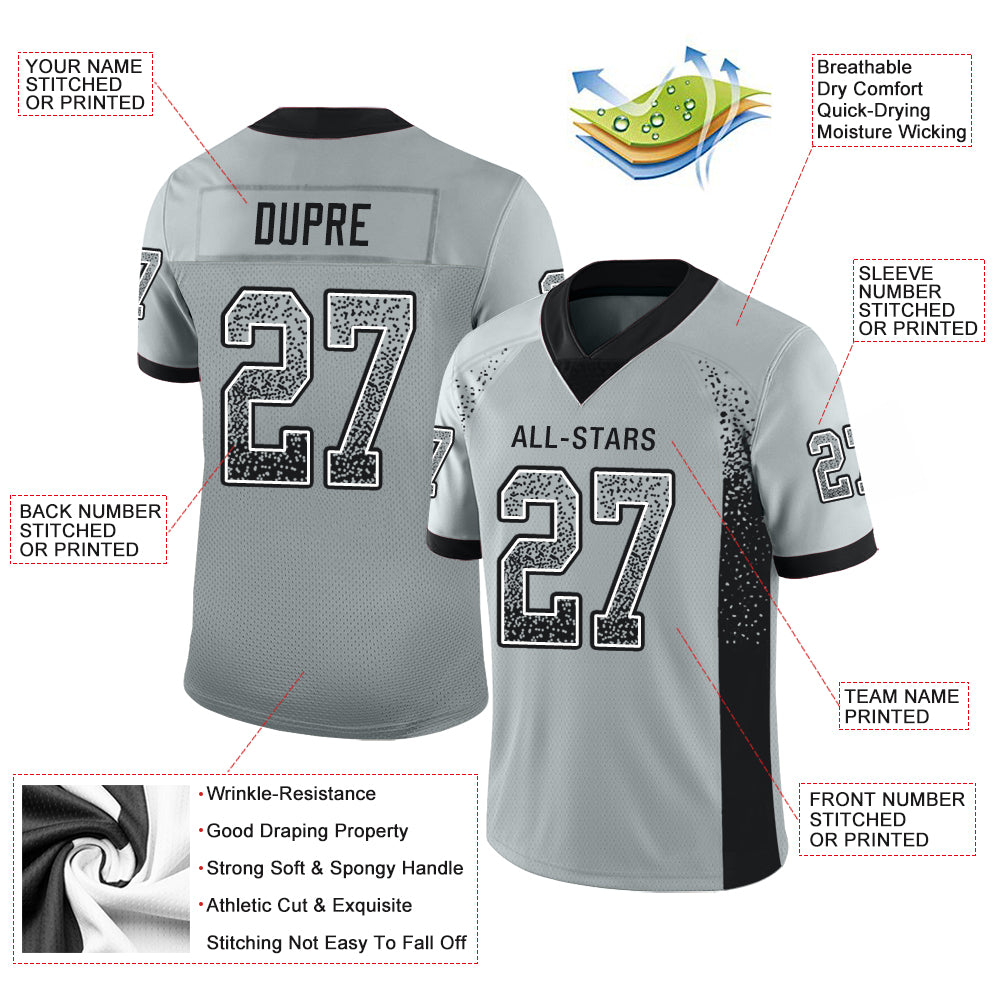 Custom Silver Football Jersey Custom Football, Football