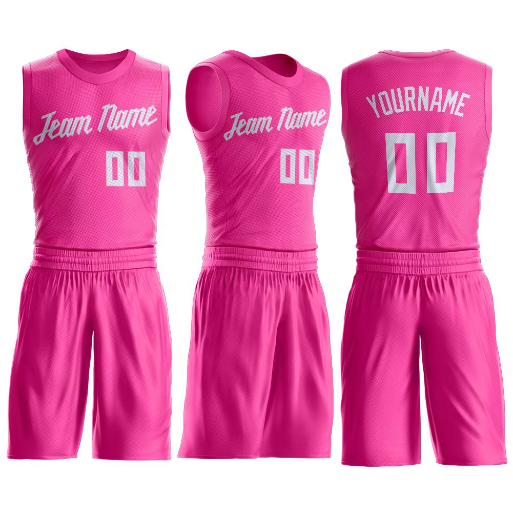 Source New Style Women Pink Basketball Shirt Shorts Custom Blank Team  Sportswear Basketball Jersey Suit on m.