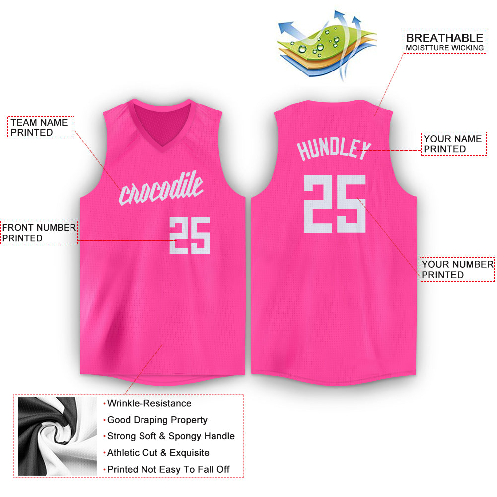 Pink Sublimated Custom Team Basketball Jerseys Shorts | YoungSpeeds Womens