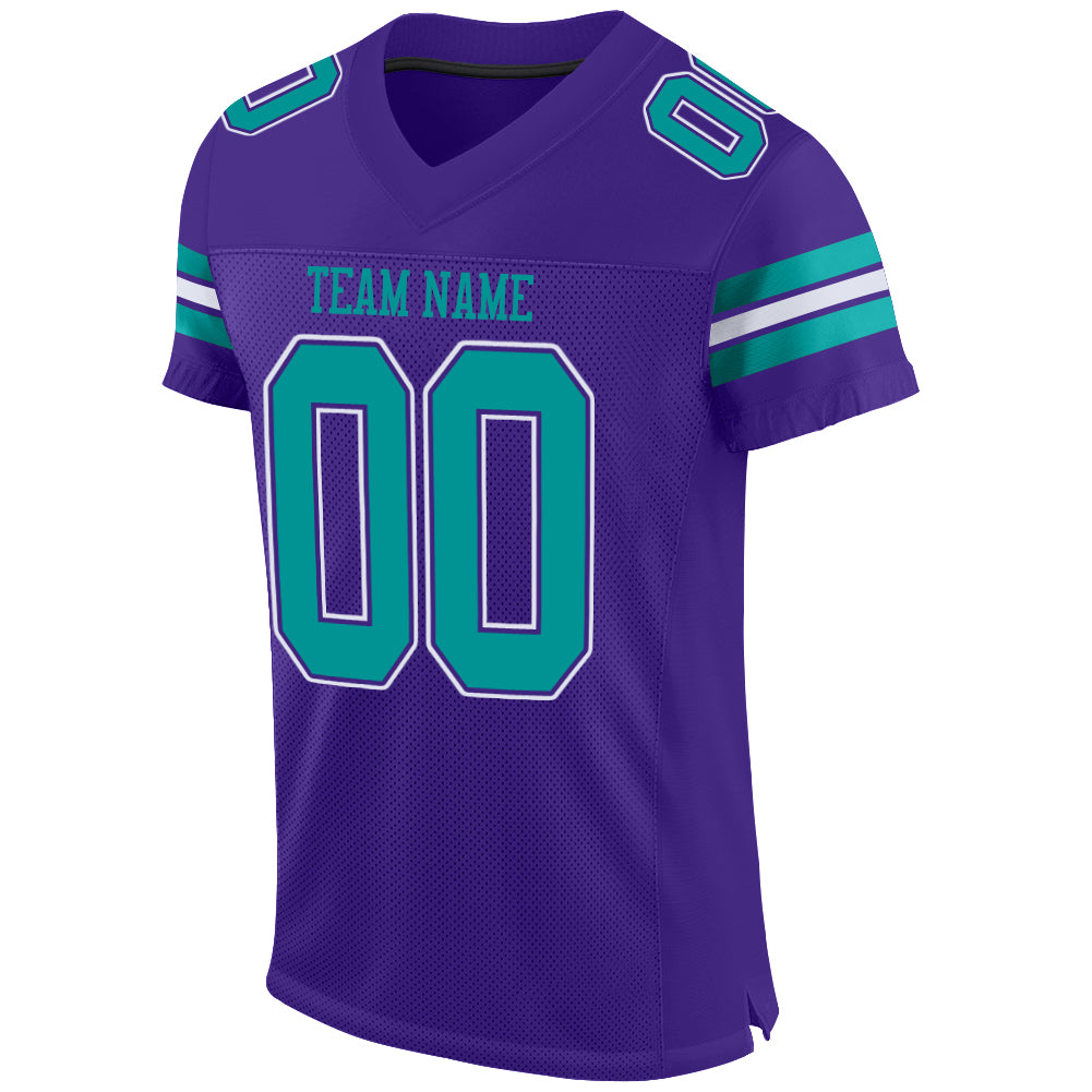 Custom Purple White-Gold Mesh Authentic Football Jersey Football Authentic  Mesh – CustomJerseysPro