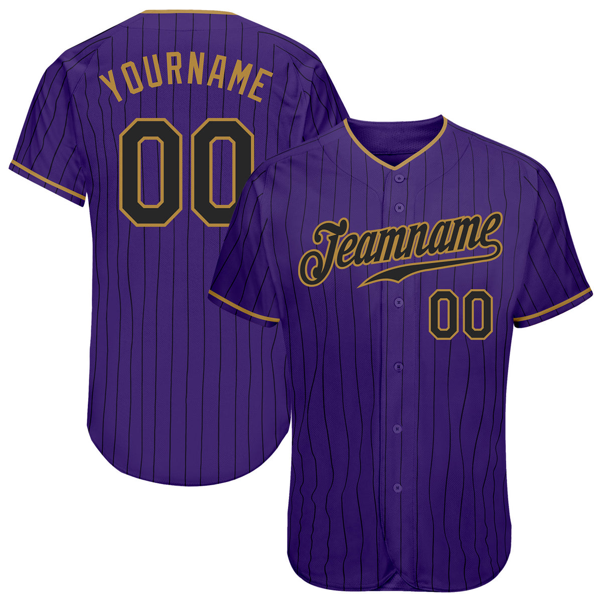 Men's Purple Pinstripe GCU Baseball Jersey