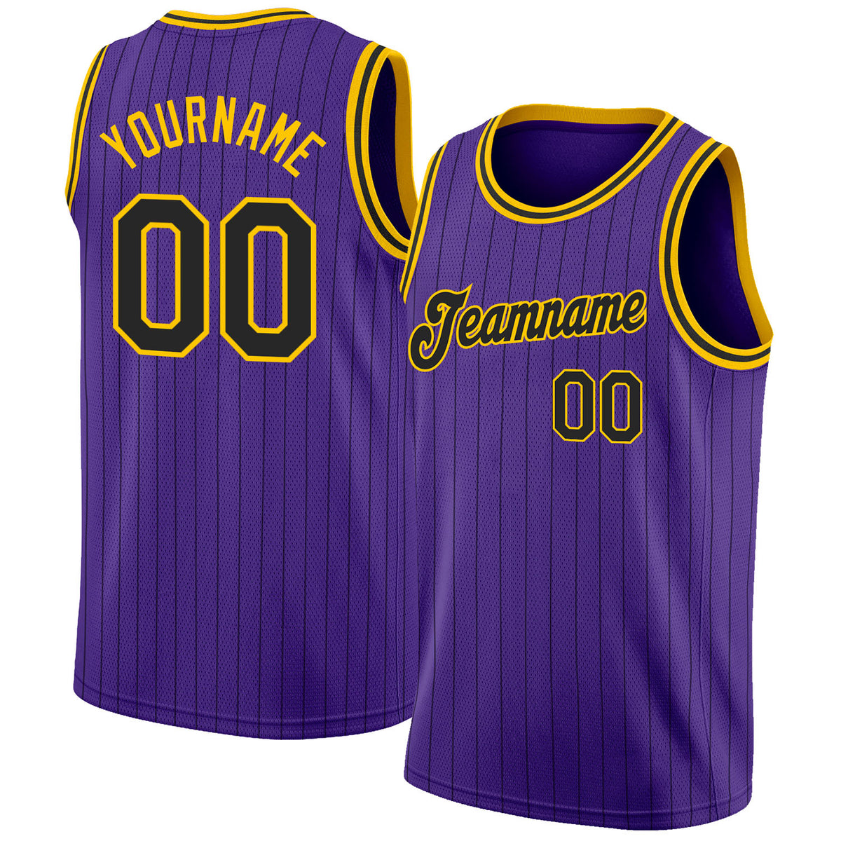 Custom Purple Purple-Old Gold Authentic Throwback Basketball Jersey