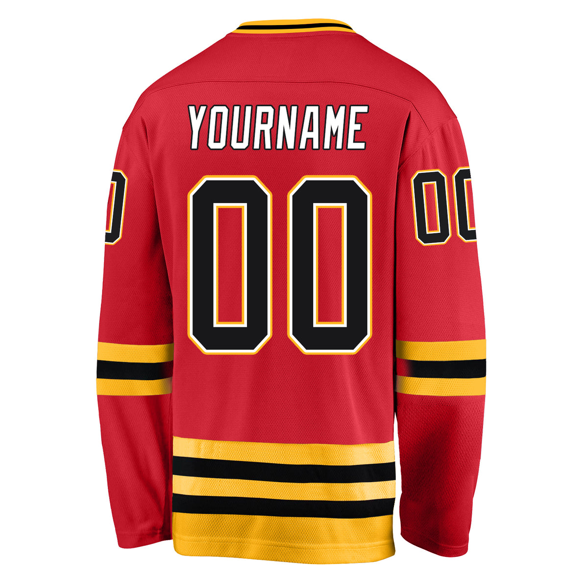 Cheap Custom Old Gold Red-Black Hockey Jersey Free Shipping