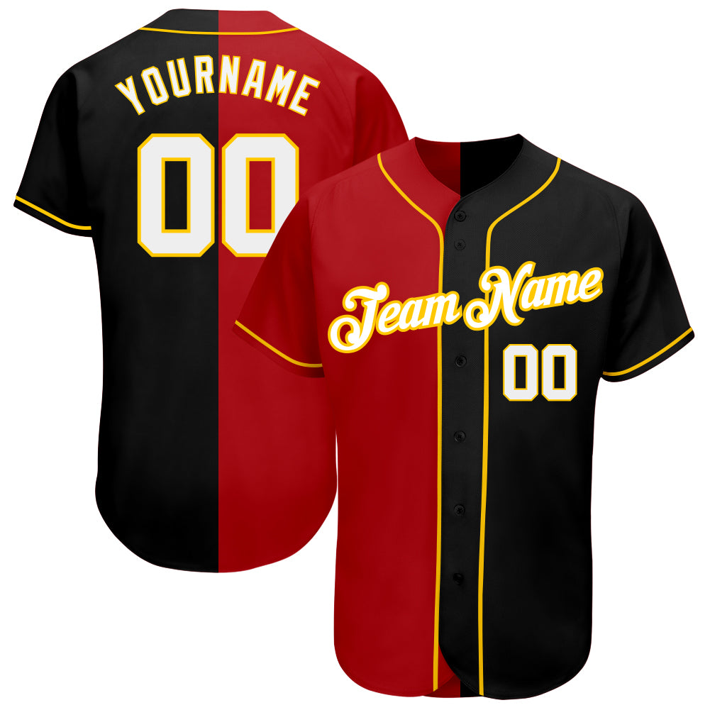 Supreme Red Rum Baseball Jersey Black for Men