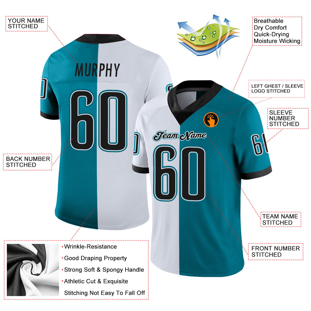 Custom Teal Football Jersey  Custom football, Football jerseys, Football