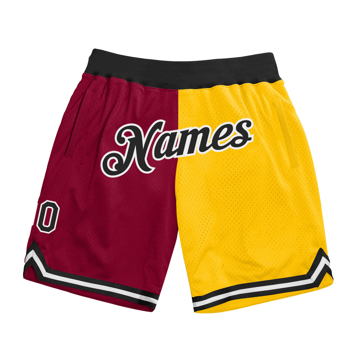 Custom White Maroon-Black Authentic Throwback Split Fashion Basketball  Shorts Fast Shipping – FiitgCustom