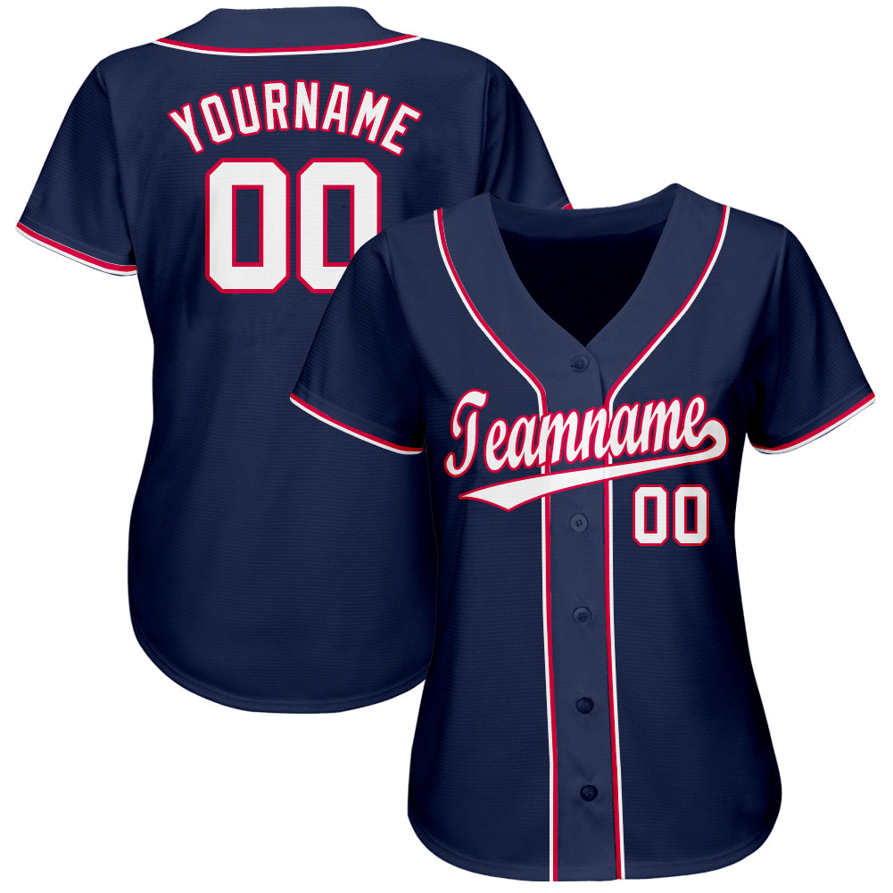  Custom Baseball Jersey Men Women, Personalized Stitched Printed  Team Name Number Logo, Cream-Red Navy Color Baseball Shirt : Clothing,  Shoes & Jewelry