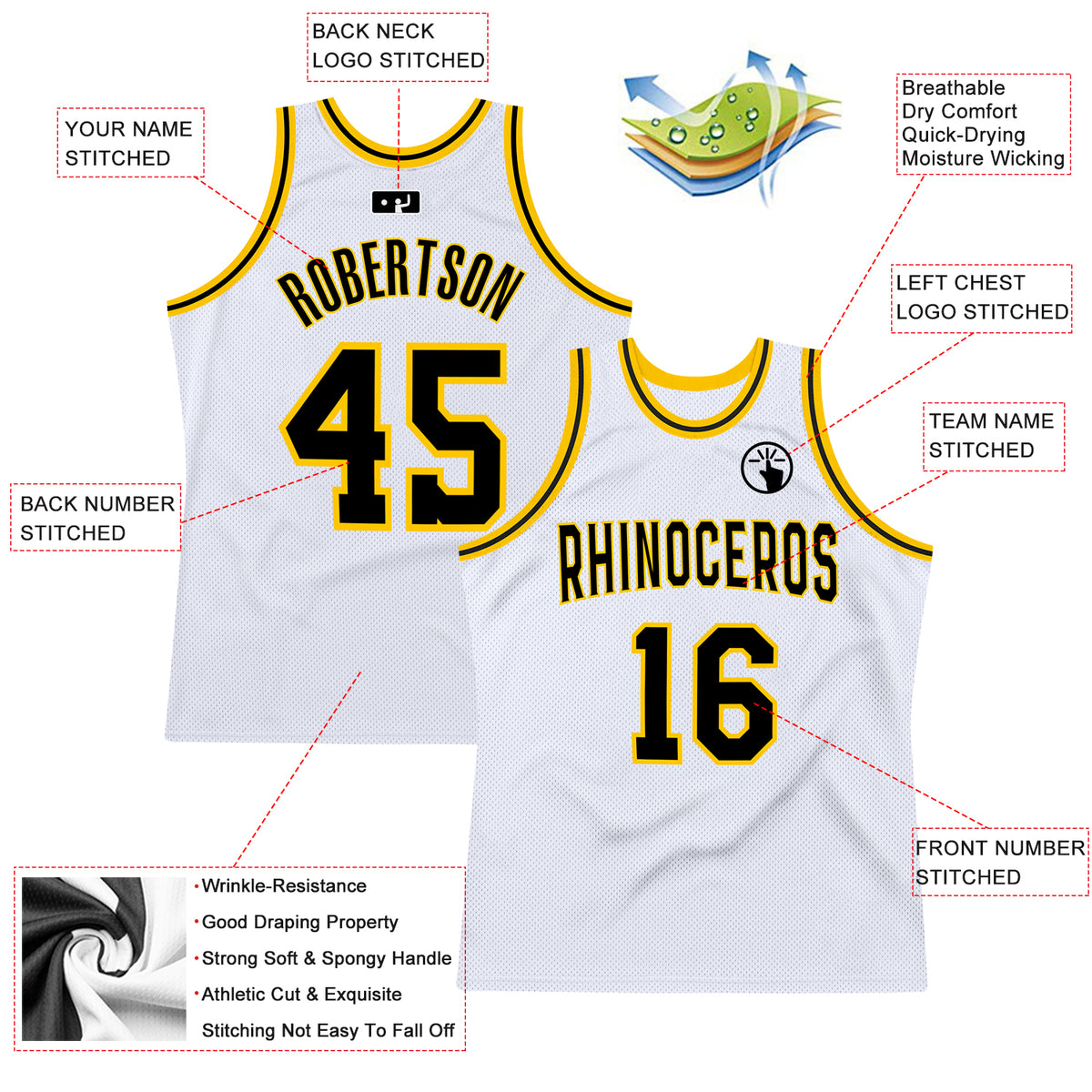 Custom Team Red Basketball Authentic Gold Throwback Jersey Black