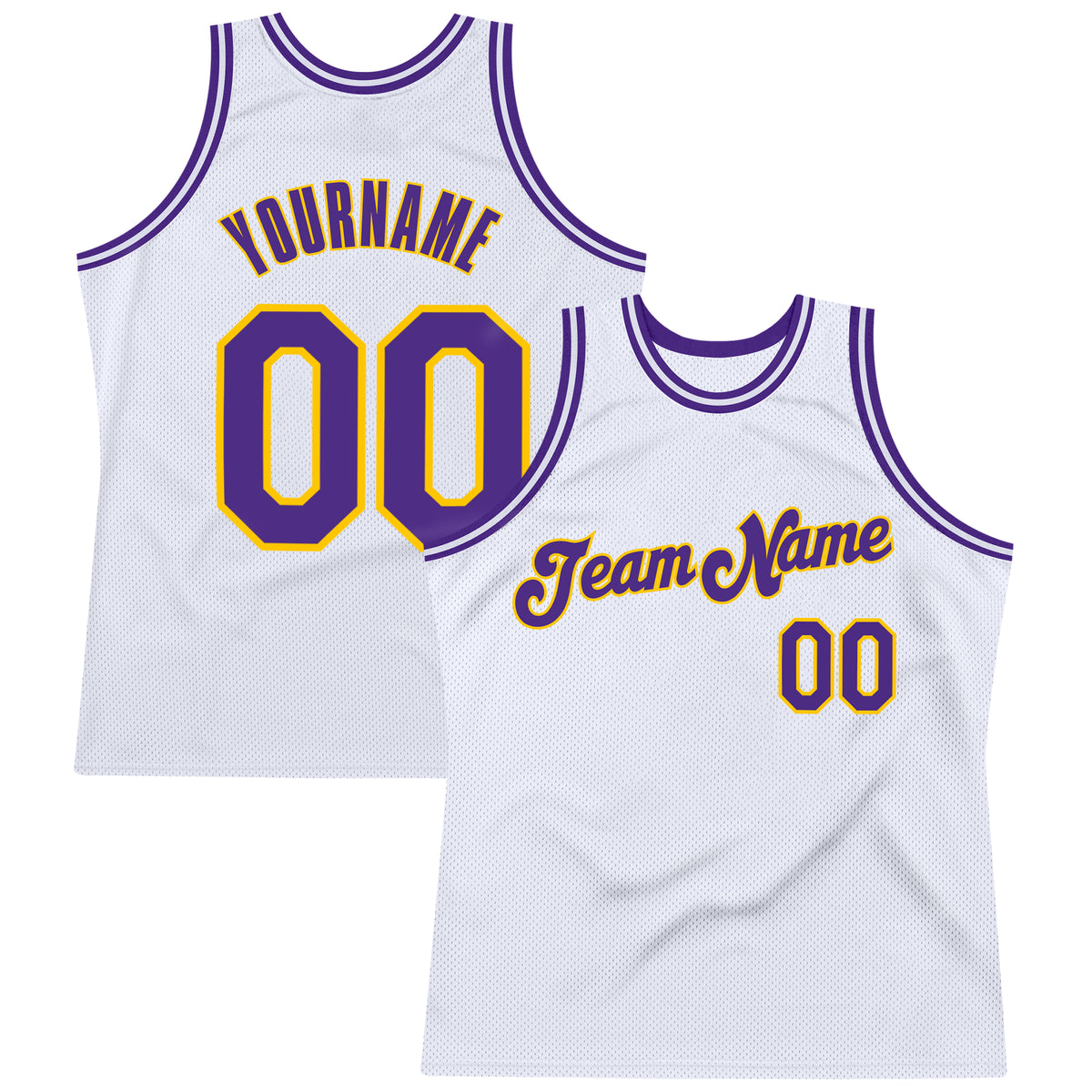 Cheap Custom Black Purple-Gold Authentic Throwback Basketball